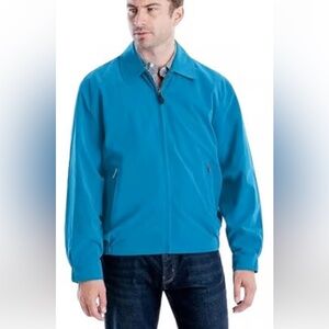London Fog Men's Auburn Zip-Front Golf Jacket Pacific Blue  Size XXL
